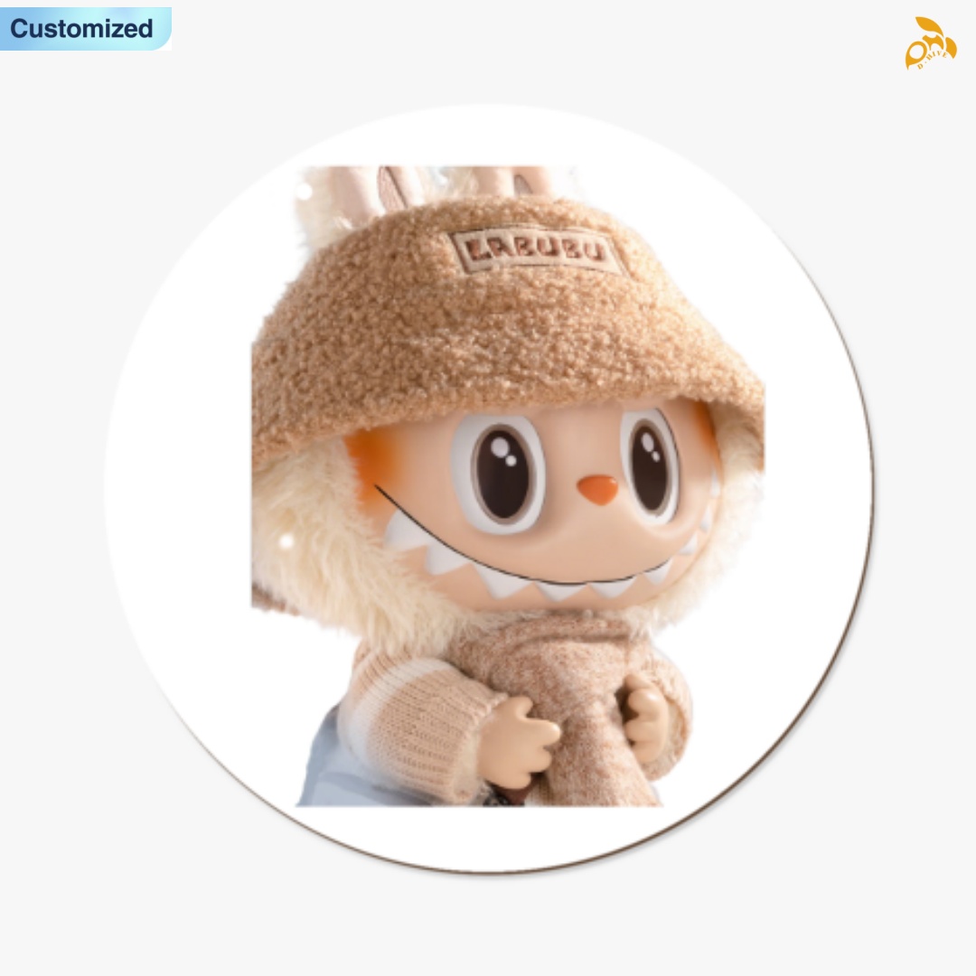 Free shipping new customized labubu Home Decor Decoration Decorative Circular wooden board painting