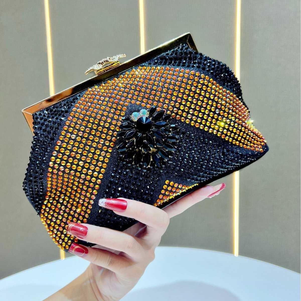 New Womens Bag Luxury Handbag Shoulder Bag High end Evening Bag Diamond encrusted Clutch Bag