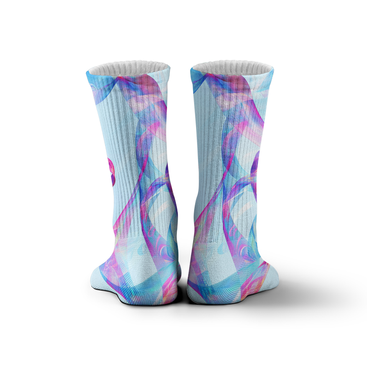 Colorful Abstract Swirl Unisex Tube Designer Socks C102