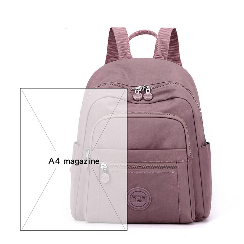 Colorful Fox New Women's Backpack Large Capacity Multi-layer Water-resistant Student School Bag Simple Handbag ddmymoon