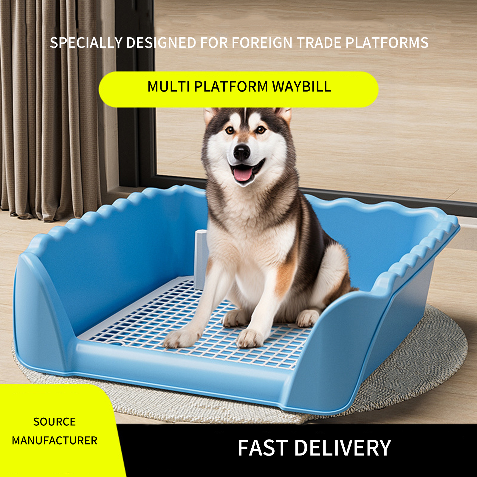 Dog toilet medium-sized large oversized dog urinal defecation toilet induced use of toilet anti stepping