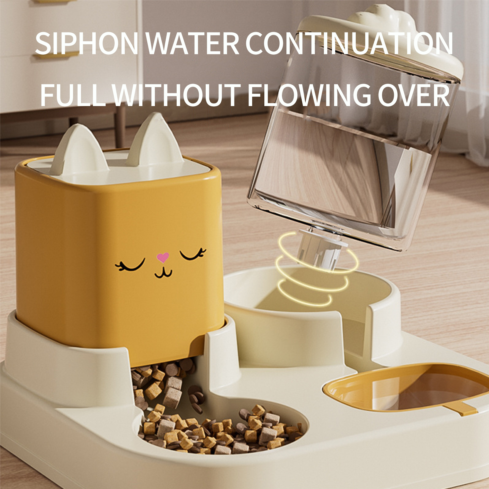 Pet feeder cat bowl water dispenser 2-in-1 automatic feeder dog bowl dog bowl pet supplies wholesale