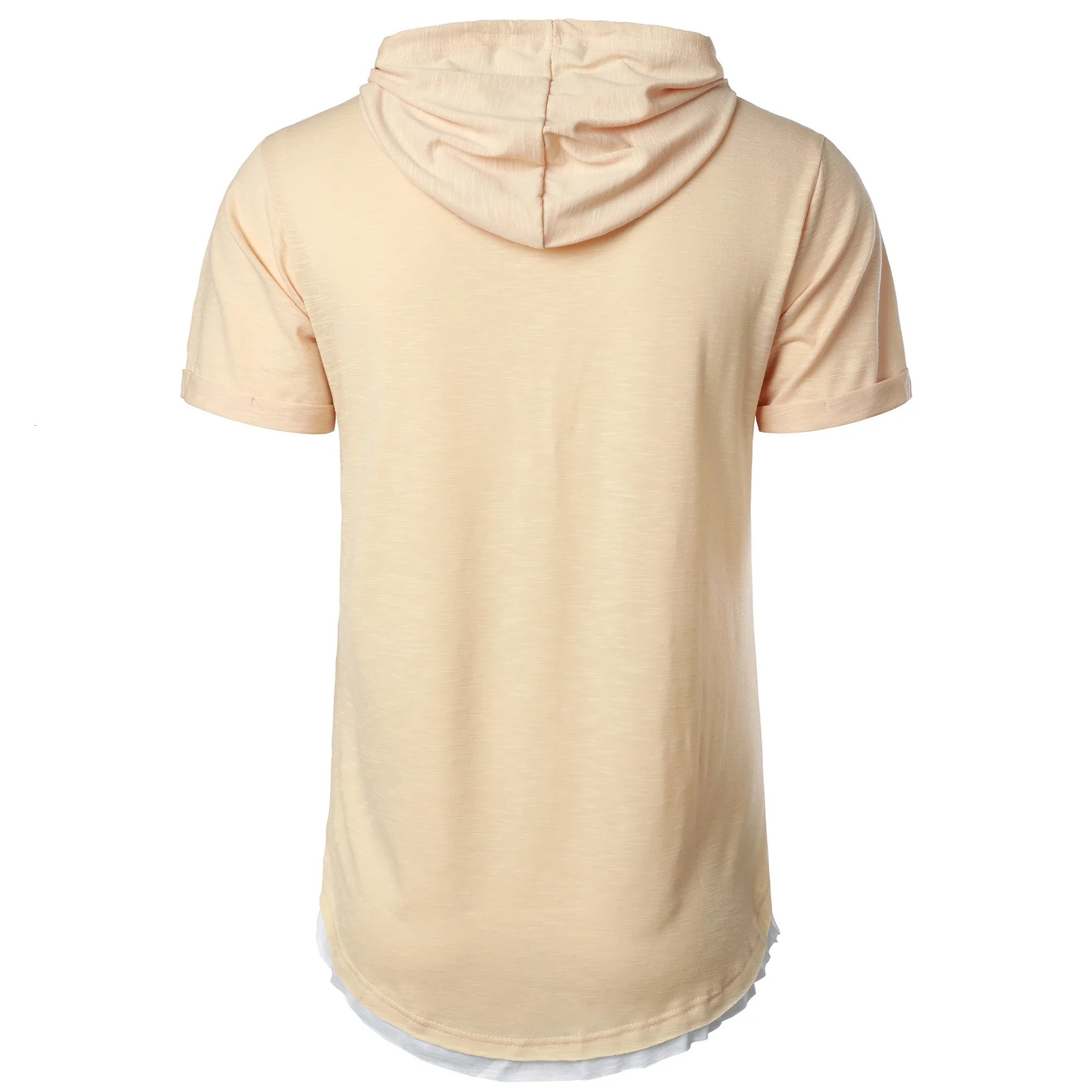 Summer Hooded Tshirt Mens Solid Color Short Sleeve Hoodie 250729