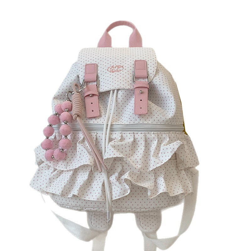 2025 Designer Student Backpack New Polka Dot Printed Backpack Travel Backpack