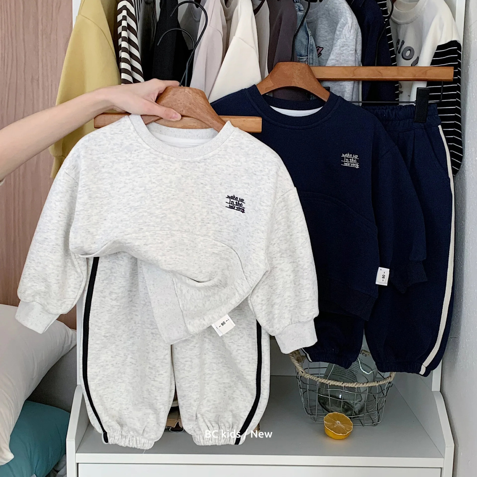 Autumn Toddler Boys Sport Sets Letter Embroidery Sweatshirtstriped Pant Kids Baby Boys Sets Casual Two-piece Suit For 1-8Y Boys 250729