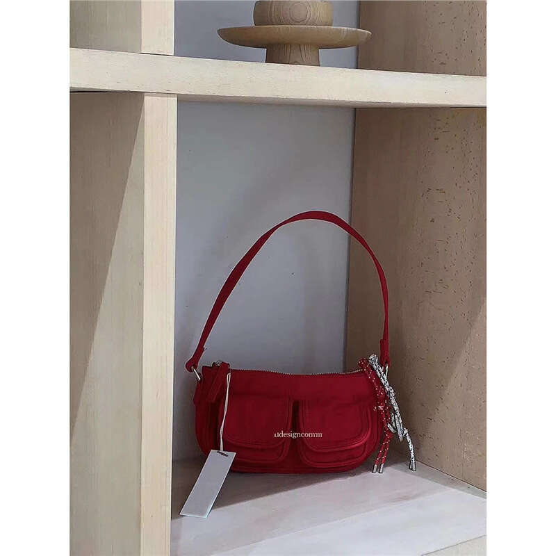 Korean INS New Niche Design Multi-Pocket Nylon Shoulder Underarm Bag Trendy Versatile Handbag