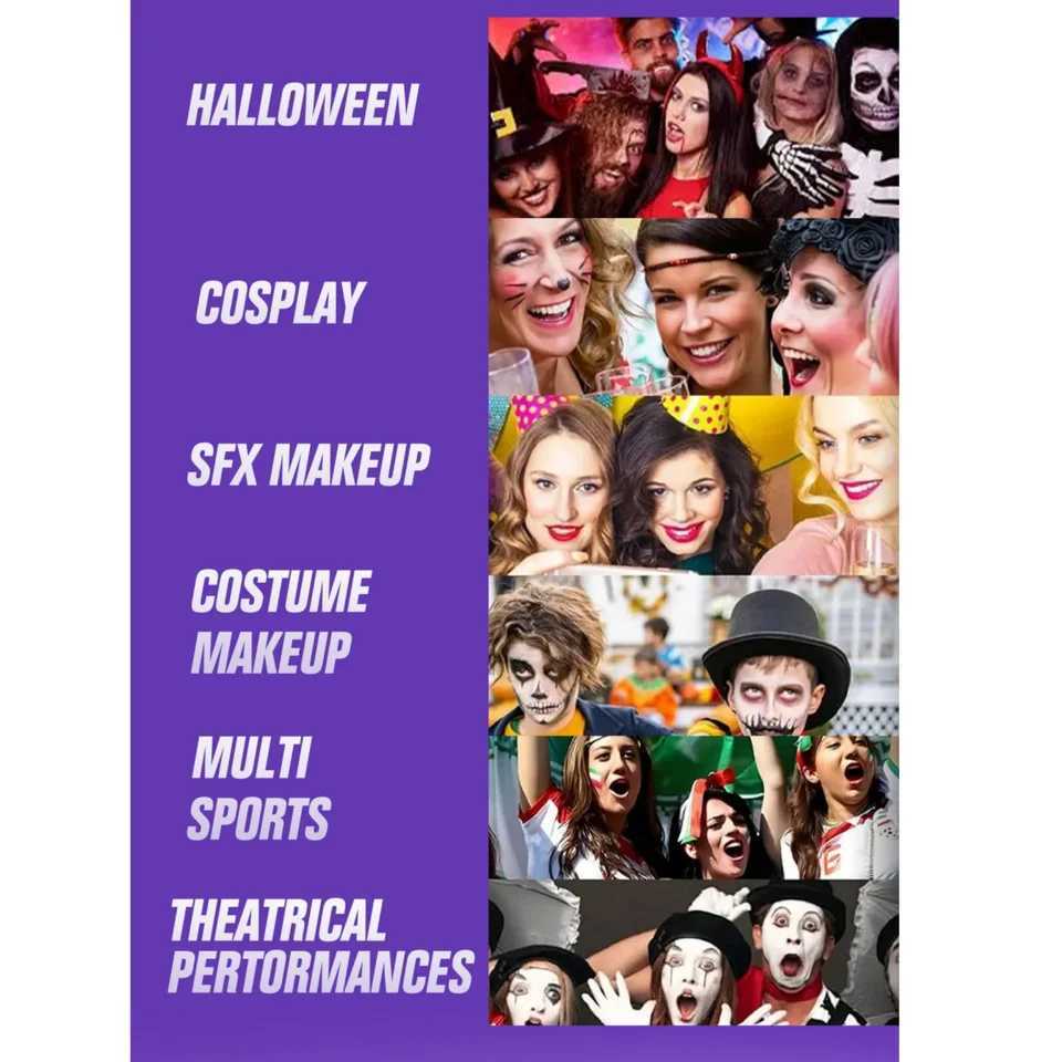 8PCS Halloween Matte Lipstick Set Dark Black Vampire Yellow Velvet Lipsticks for Face Body Painting Creative DIY Makeup Cosmetic G250729
