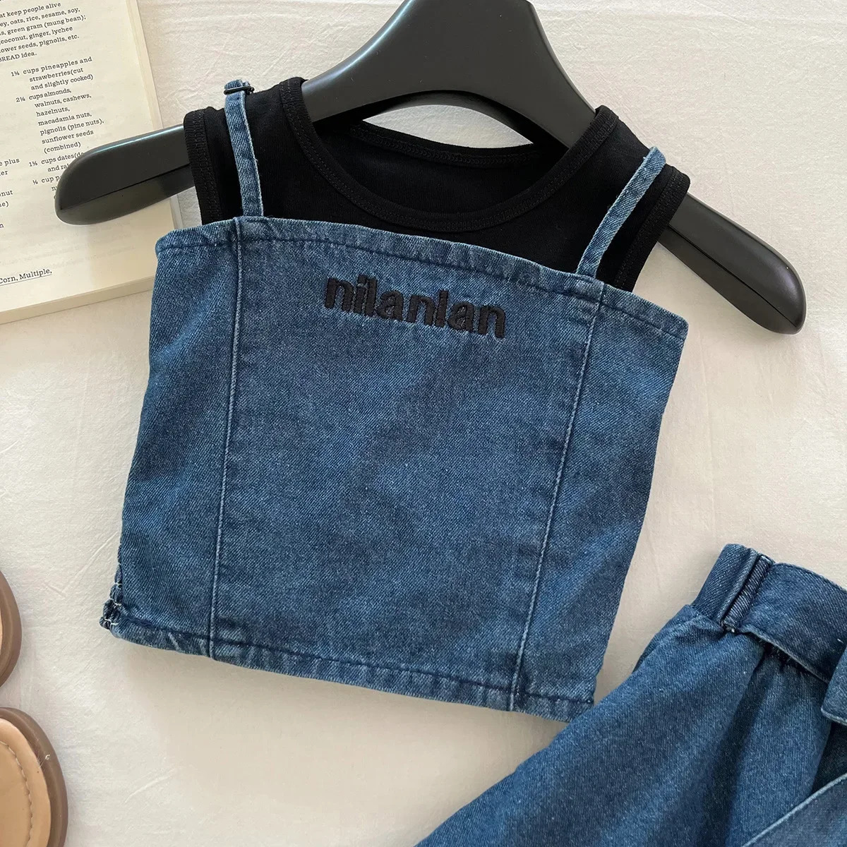 Stylish Kids Girls Cotton Set Top and Irregular Bowknot Shorts Skirt Super Cute and Trendy for 2 - 8 Y Baby Sets 250729