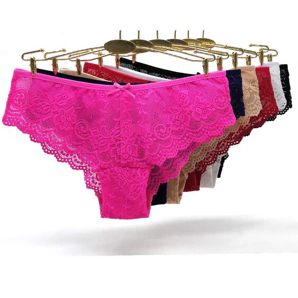 Women Briefs Sexy Full Lace Panties Hollow Out Low-waist Female Shorts Soft Solid Color Breathable Underwear Fast Ship 3pcs/lots 250715