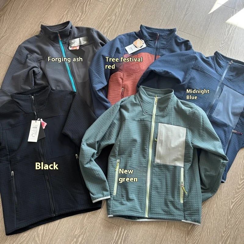 Stand Collar Outdoor Sports Thick Warm Fleece Jacket Spring Autumn Zipper Cardigan Camping Hiking Fishing Coat Motorcycle 250730