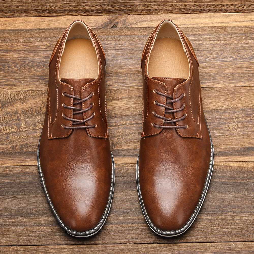 2024 Mens Leather Loafers Comfortable Brand Casual Shoes Y250730