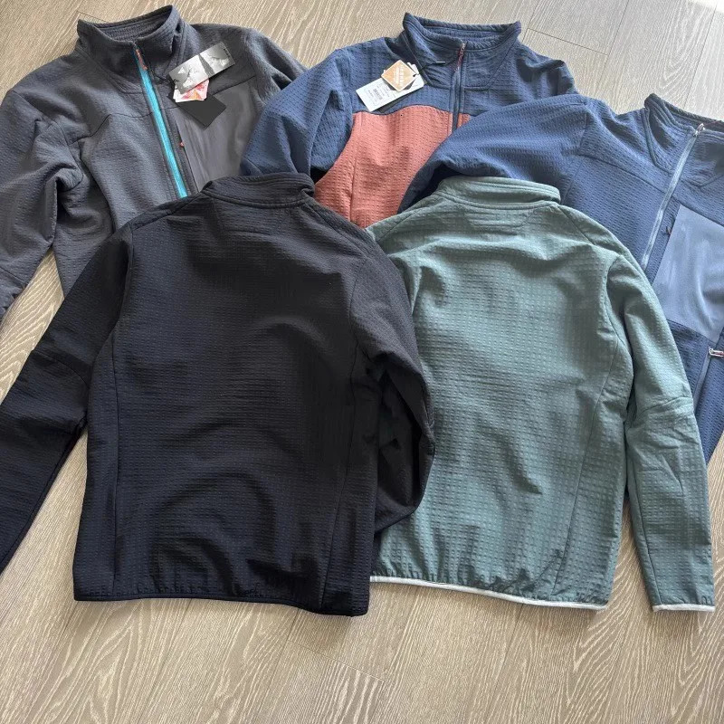 Stand Collar Outdoor Sports Thick Warm Fleece Jacket Spring Autumn Zipper Cardigan Camping Hiking Fishing Coat Motorcycle 250730