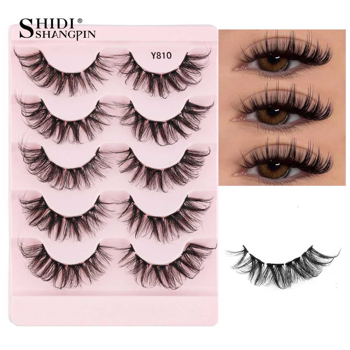 3/5/10 Pairs Faux Mink Eyelashes Fluffy Natural False Eyelashes 3D Dramatic Makeup Eyelashes Reusable Handmade Lashes Z250730