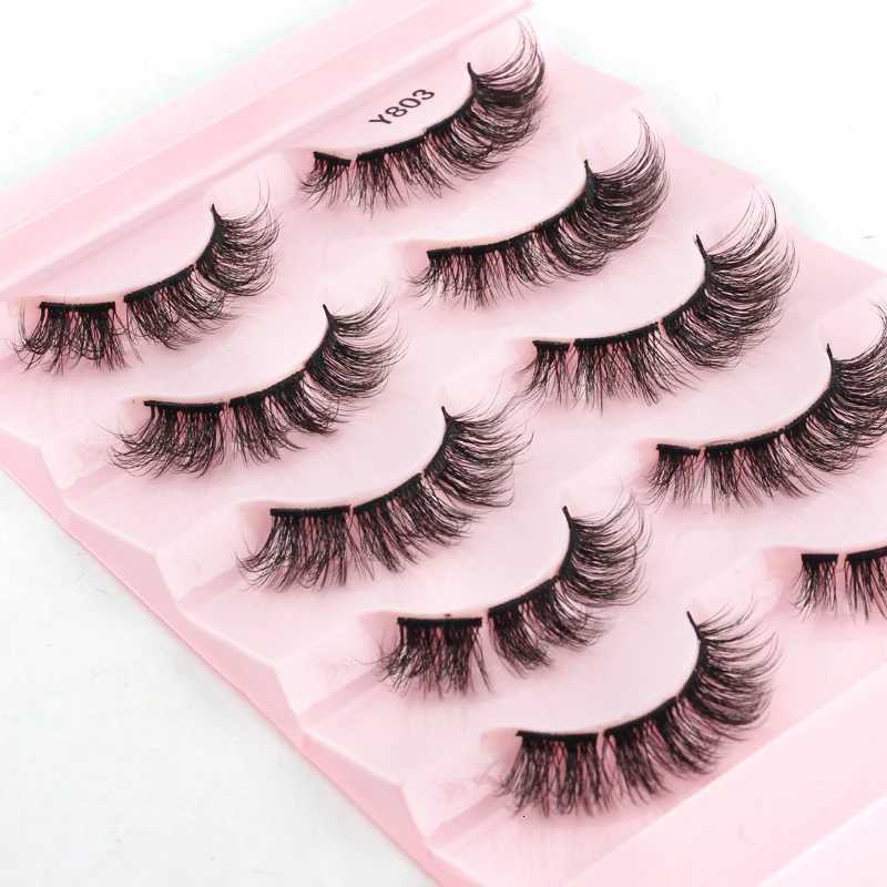 3/5/10 pairs 3D Mink Lashes Faux Mink Fluffy Lash Natural Soft Full Reusable False Eyelashes Crisscross False Eyelashes Z250731
