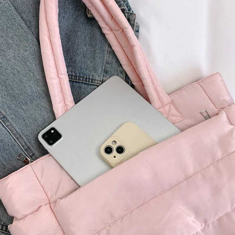 Bag Large Capacity Padded Tote Bag Versatile Handbag for Women Commuter Work Student Class Shopping Multiple Pockets Mummy Bag Y250730
