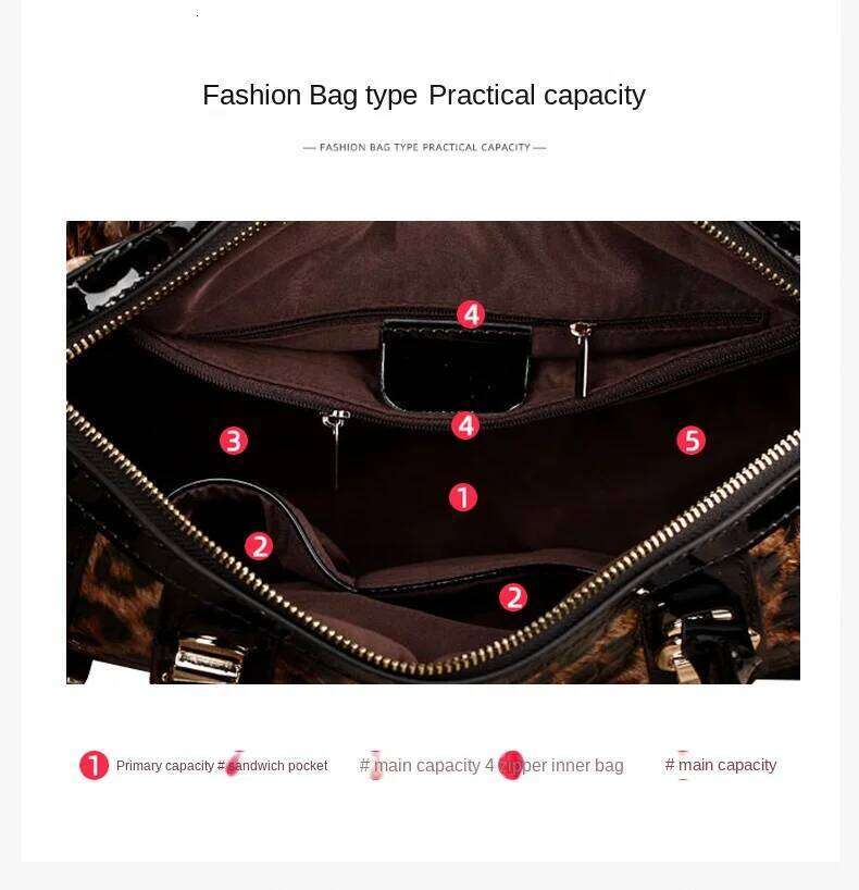 2025 New Leopard Print Women Handbags Fashion Cowhide Shoulder Messenger Bag Large Capacity Genuine Leather Tote Bags