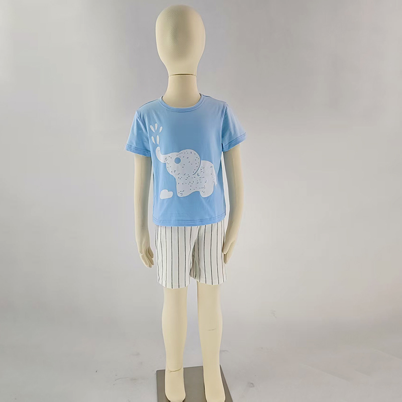 Children's short sleeved set, girls' new summer clothes, boys' T-shirts, shorts, children's clothing wholesale