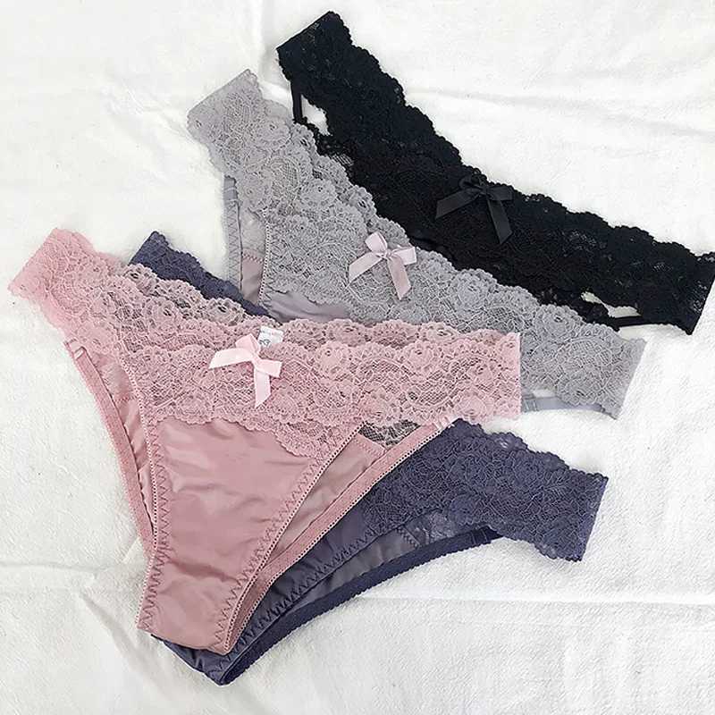 Meet'r 3Pcs/lot Women Sexy Lace Panties Low-waist Underwear Female G String Breathable Hollow out Lingerie Temptation Intimates 250715