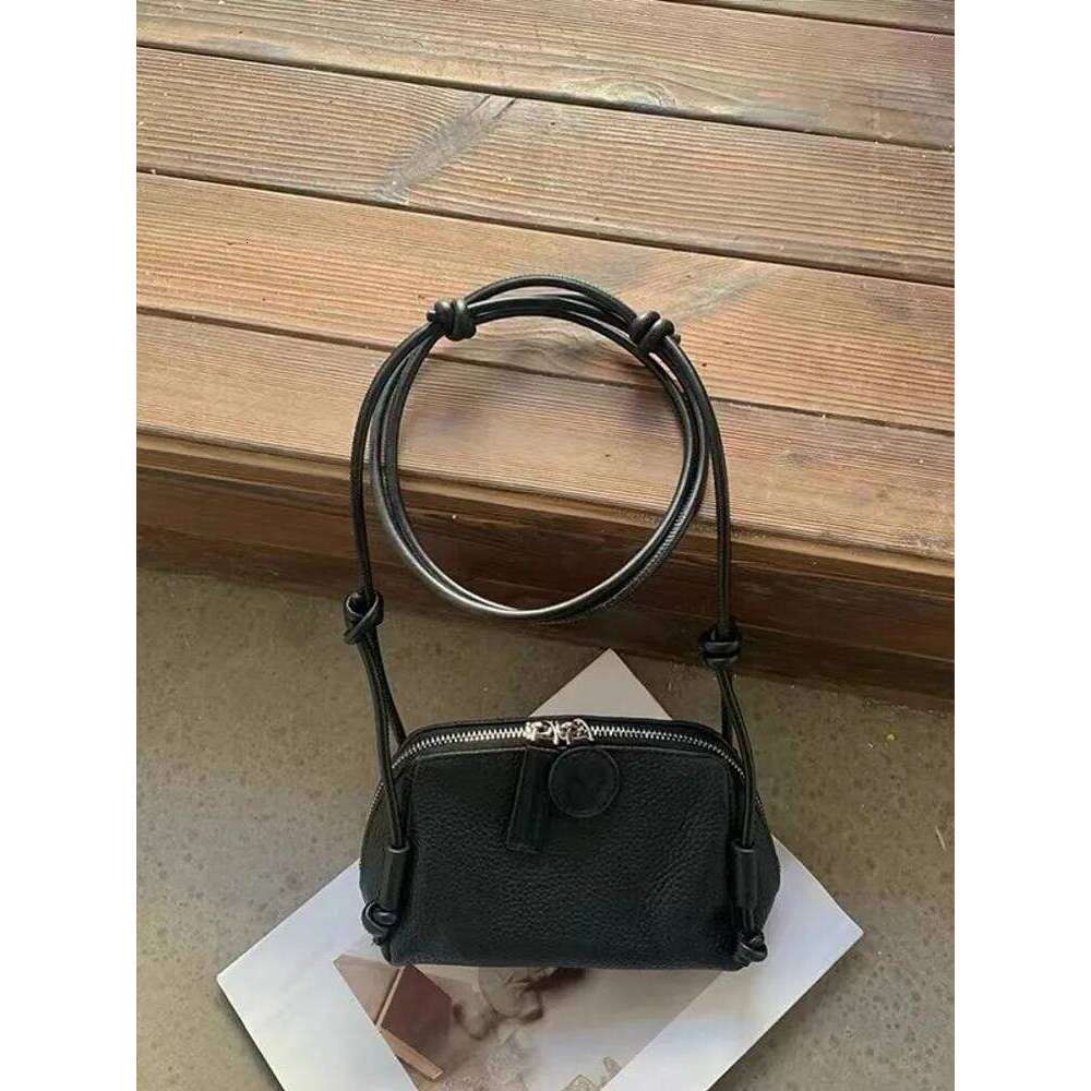 Office Vintage Women Cowhide Singel Shoulder Casual Design Small Boston Ladies Genuine Leather Strap Crossbody Bag