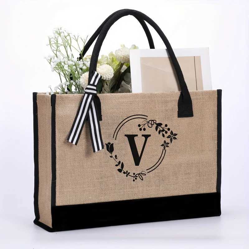Personalized Letter Shoulder Canvas Ladies Bag Large Capacity Pocket Handbag for Men and Women G250729