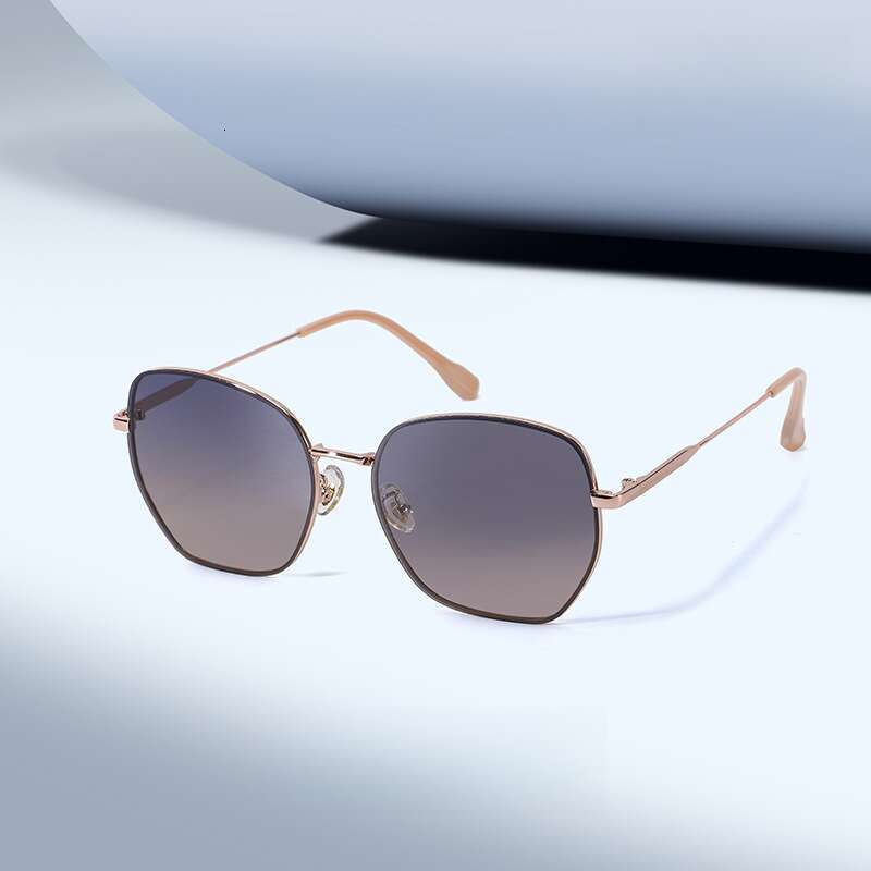 DHcollections 2025 Metal Frame Sunglasses - UV380 Polarized, Retro Square Design, Fashionable for Men & Women (4 Luxe Colors)