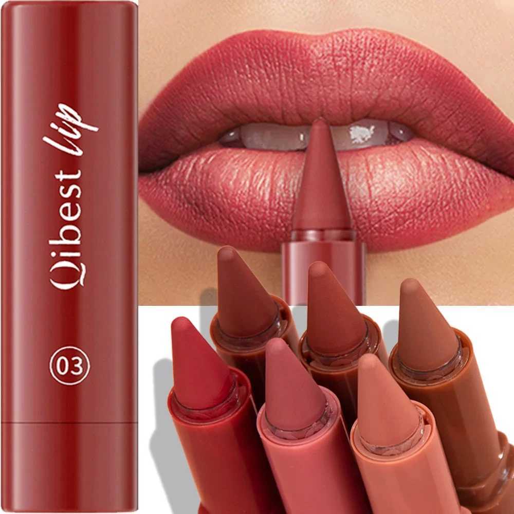 Velvet Matte Dark Brown Lipstick Twist Up Lip Liner Waterproof Sexy Red Contouring Tint Lip Liner Crayon G250729