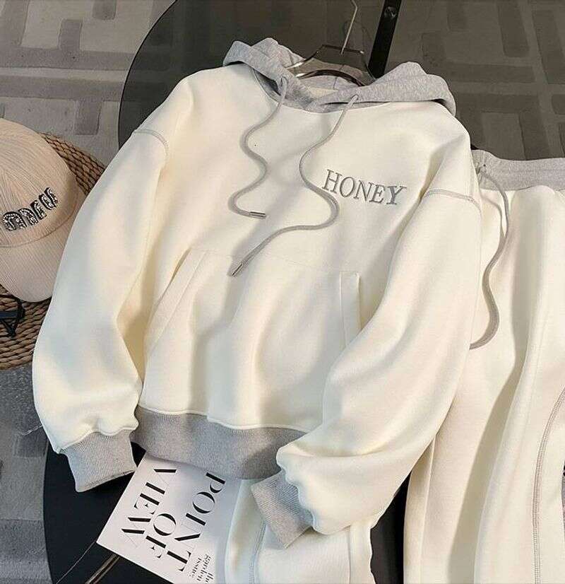 Women's Clothing Autumn Fashion Sports Leisure For Women 2023 New Style Loose Slim Hooded Sweater Trousers Two Piece Suit