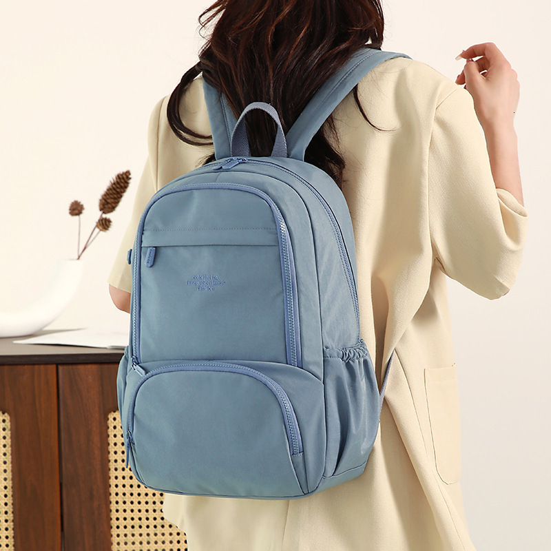 Colorful Fox New Women's Versatile Fashion Backpack Casual Solid Color Simple School Bag ddmymoon