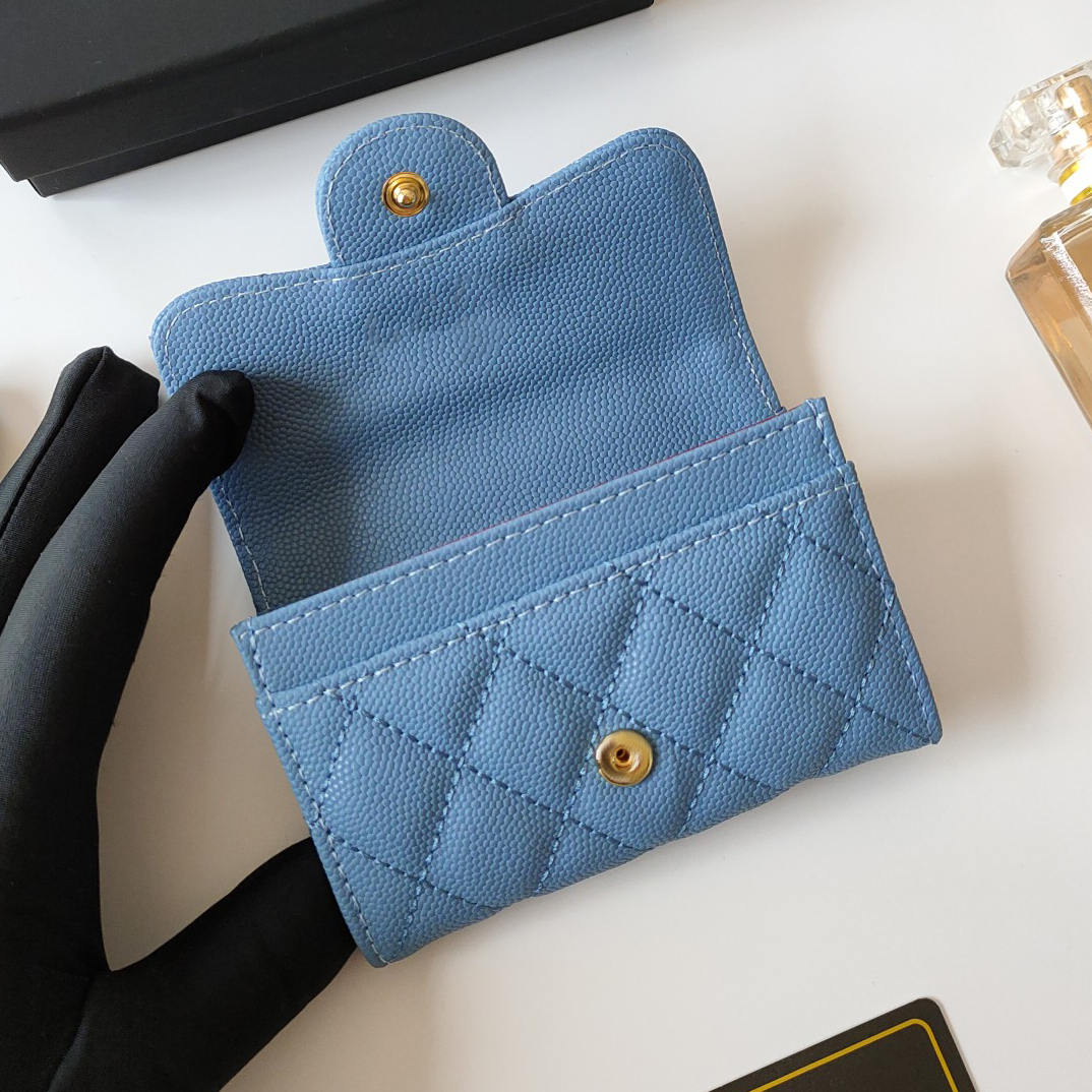 wallet designer woman Card Holder Coin Pouch High Quality Genuine Leather Caviar Cowhide Short Wallet With Box Cardholder Card Case Designer Wallets for Women