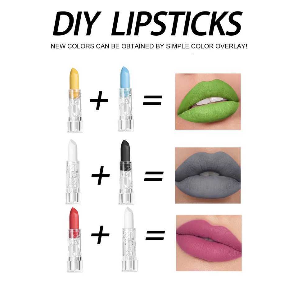 8PCS Halloween Matte Lipstick Set Dark Black Vampire Yellow Velvet Lipsticks for Face Body Painting Creative DIY Makeup Cosmetic G250729
