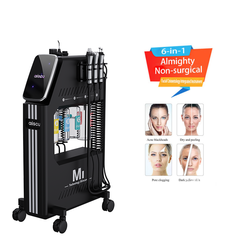 6 Handles Hydro Ultrasound Turbidity Removal H2O2 Hydra Dermabrasion Water 360 Rotation Aqua Peel Hydrodermabrasion Facial Skin Care Hydro Hydra Water
