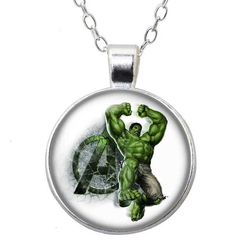 HK Hero Round Photo Cabochon Silver Plated Pendant Necklace Jewelry Chain 60cm Gift Y250730