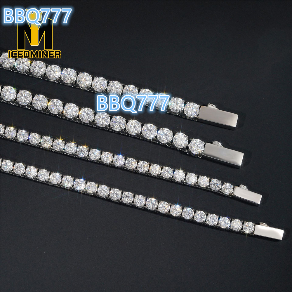 316L Stainless Steel 3mm/4mm/5mm/6mm Tennis Chain Link Necklaces Hip Hop Jewelry Zircon Iced Out Tennis Chain Necklaces for Men