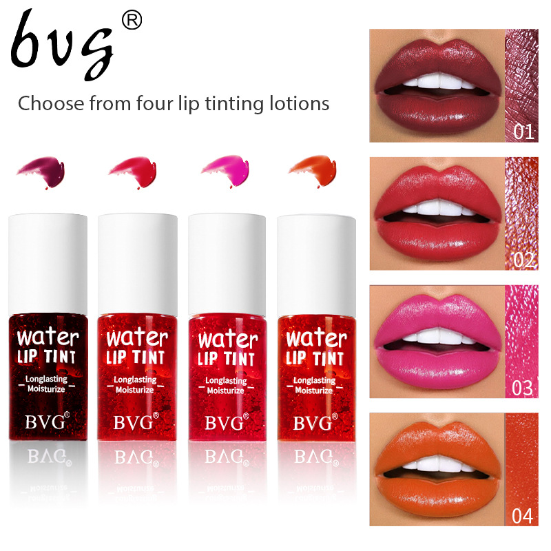 Watertint Dye Lip Stain Cherry Juice Lip Gloss Tint Non-stick Liquid Lipstick Waterproof Lips Cheek Dual Use Rouge Water Makeup Mirror Pearl Lip Gloss