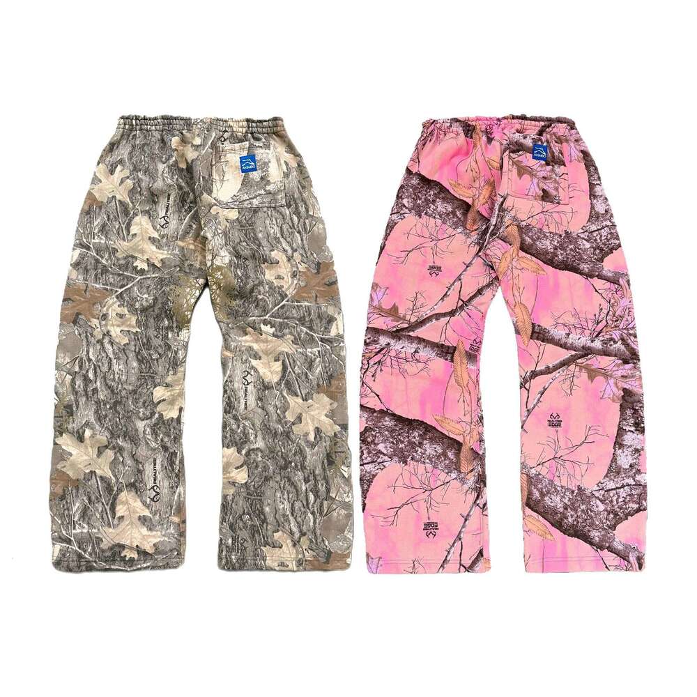 Y2k Trendy Camo Man Pants Gothic Retro Branch Camouflage Unisex Streetwear American Style High Street Loose Straight Sweatpants