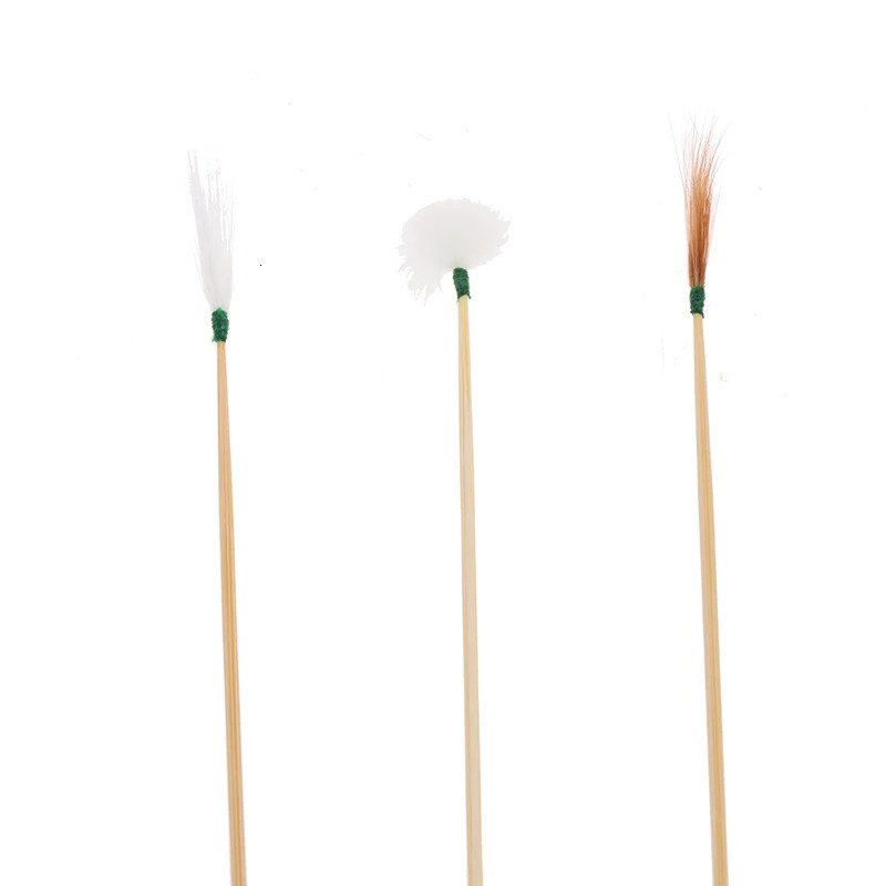 10PCS/Set Spoon Cleaner Stick Health Care Goose Feather Earpick Wax r Curette Adult Bamboo Handle Ear Dig Tools 250726