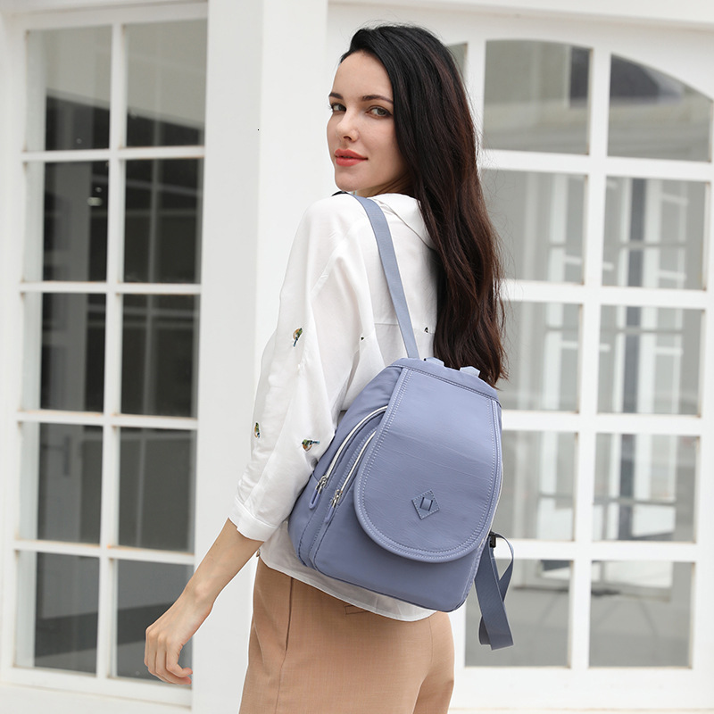 New Multi-layer Double Shoulder for Women, Large Capacity, Personalized Simple Backpack, Fashionable Portable School Bag ddmymoon