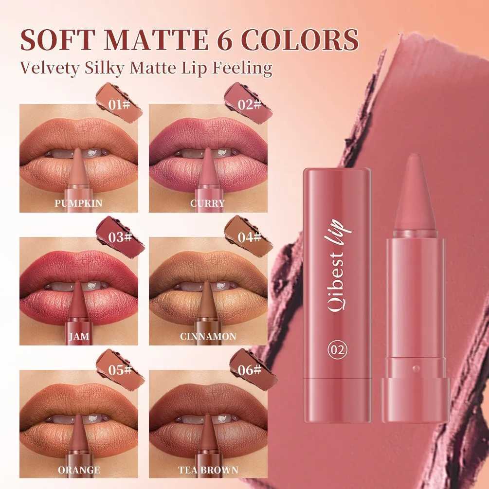 Velvet Matte Dark Brown Lipstick Twist Up Lip Liner Waterproof Sexy Red Contouring Tint Lip Liner Crayon G250729