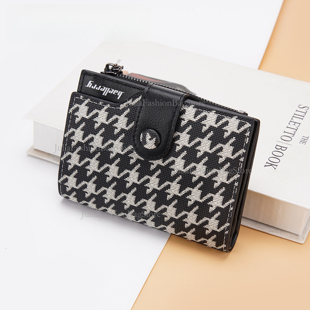 New Women's Printed Short Wallet With Free Shipping Designer Luxury Korean Color Block Multi Card Slot Card Holder Casual Zipper Coin Bag Fashion