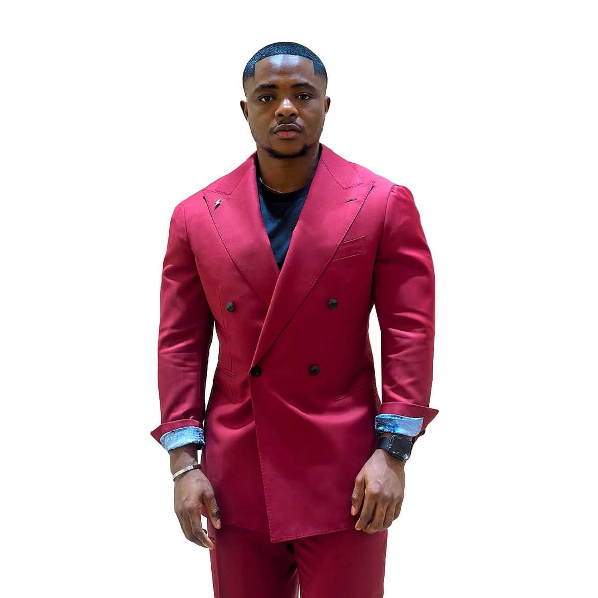 Elegant Men Suits 2 Piecs Blazers Pants Double Breasted Peak Lapel For Wedding Groom Tuxedos Formal Occasion Suits