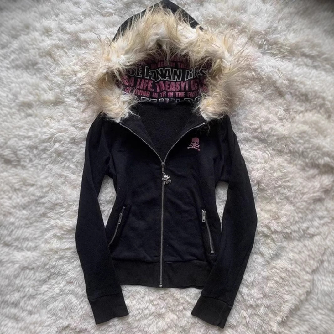 Women's Jackets Sanrios Hello Kittys American Casual Fashion Y2K Women Pullover Hoodie Retro Jacket Slim Fit Trend Sweatshirt Sportswear