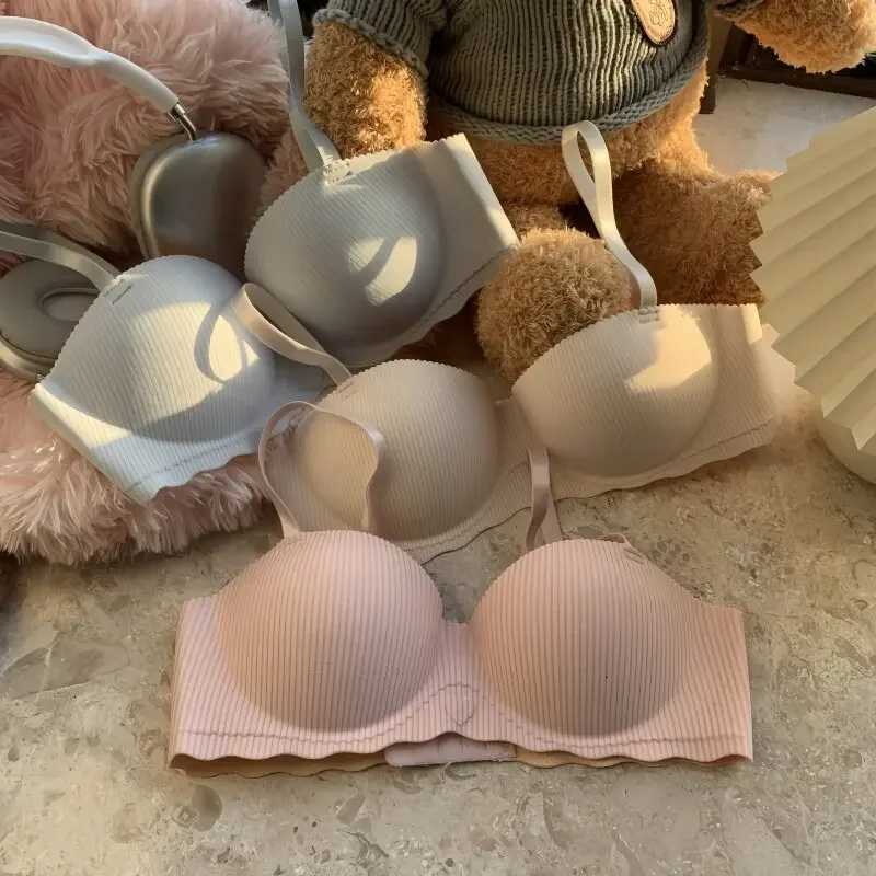 Women Push-Up Bra Seamless Underwear 1/2 Cup Fixed Bras Cute Heart Print Non-Wired No Rims S-XL Sexy Lingerie Brassiere Z250730