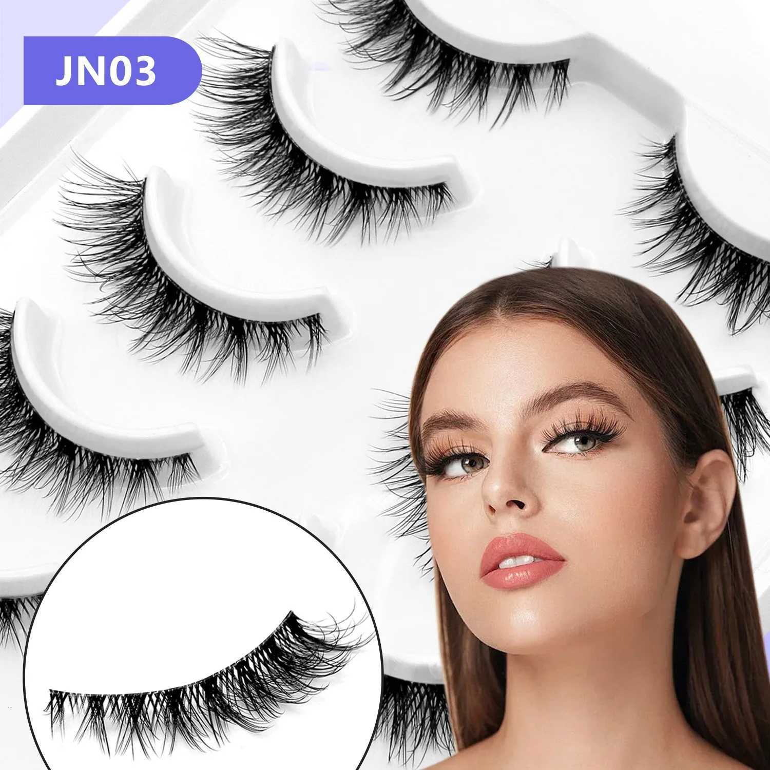 Groinneya Cat Eye Lashes Soft Natural Faux Mink Eyelashes Fake Lashes Natural Look Wispy Winged End Eye Elongated Makeup Z250730