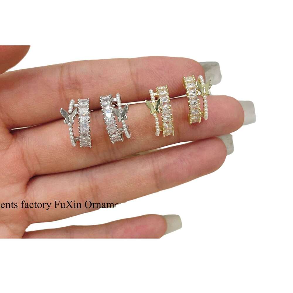 Butterfly Dream Zircon Exquisite High-end Versatile Niche Earrings Design Sweet Temperament Personality Ear Jewelry 25c