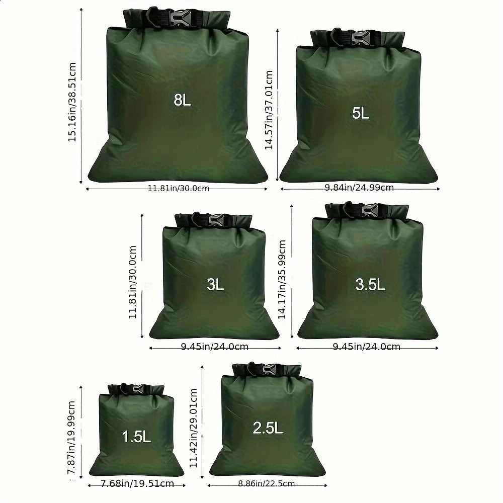 6piece dry bag set lightweight and largecapacity tearresistant bags suitable for outdoor activities like hiking campin 250729