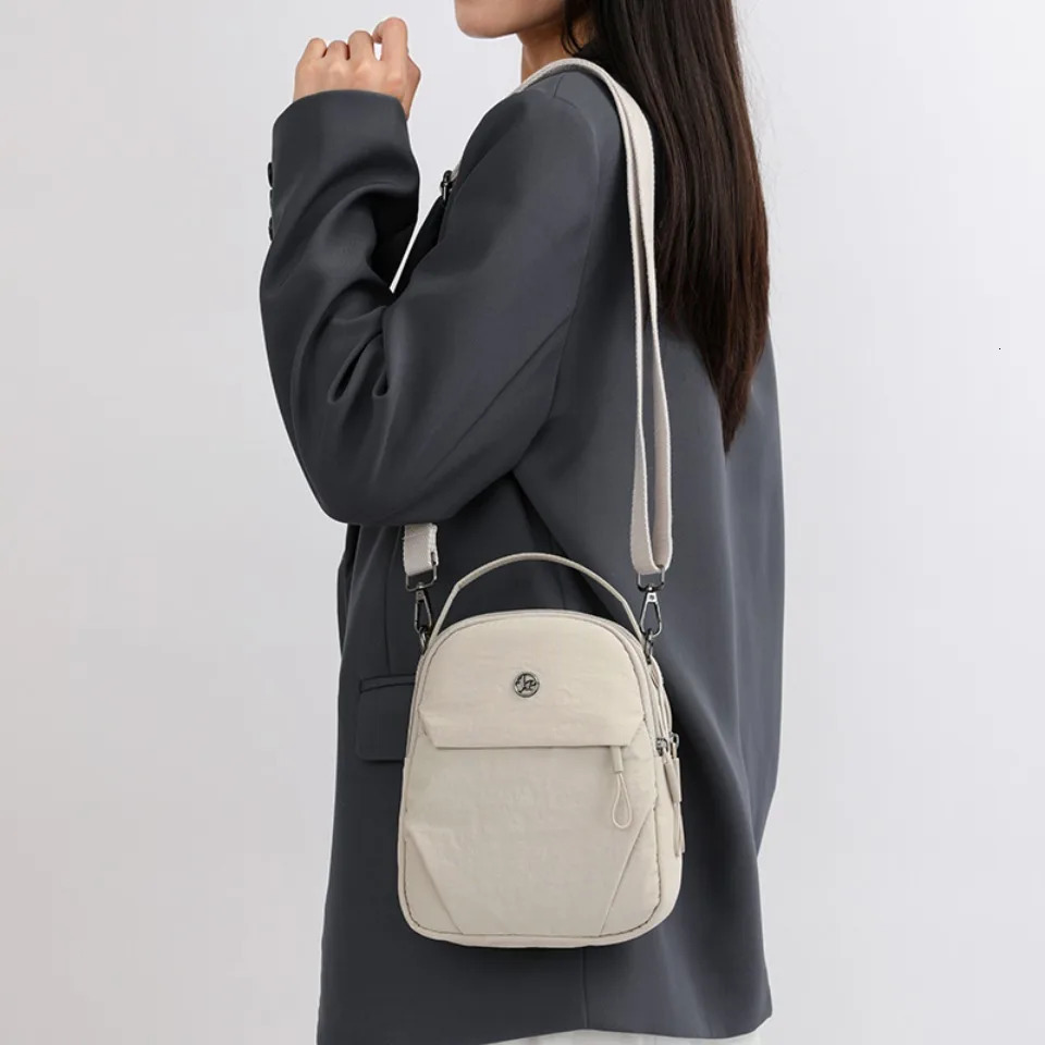 MultiLayer Shoulder Crossbody Bag for Women Solid Color MultiPocket Versatile Commuting Travel Shopping Mothers Gift Sac 250725