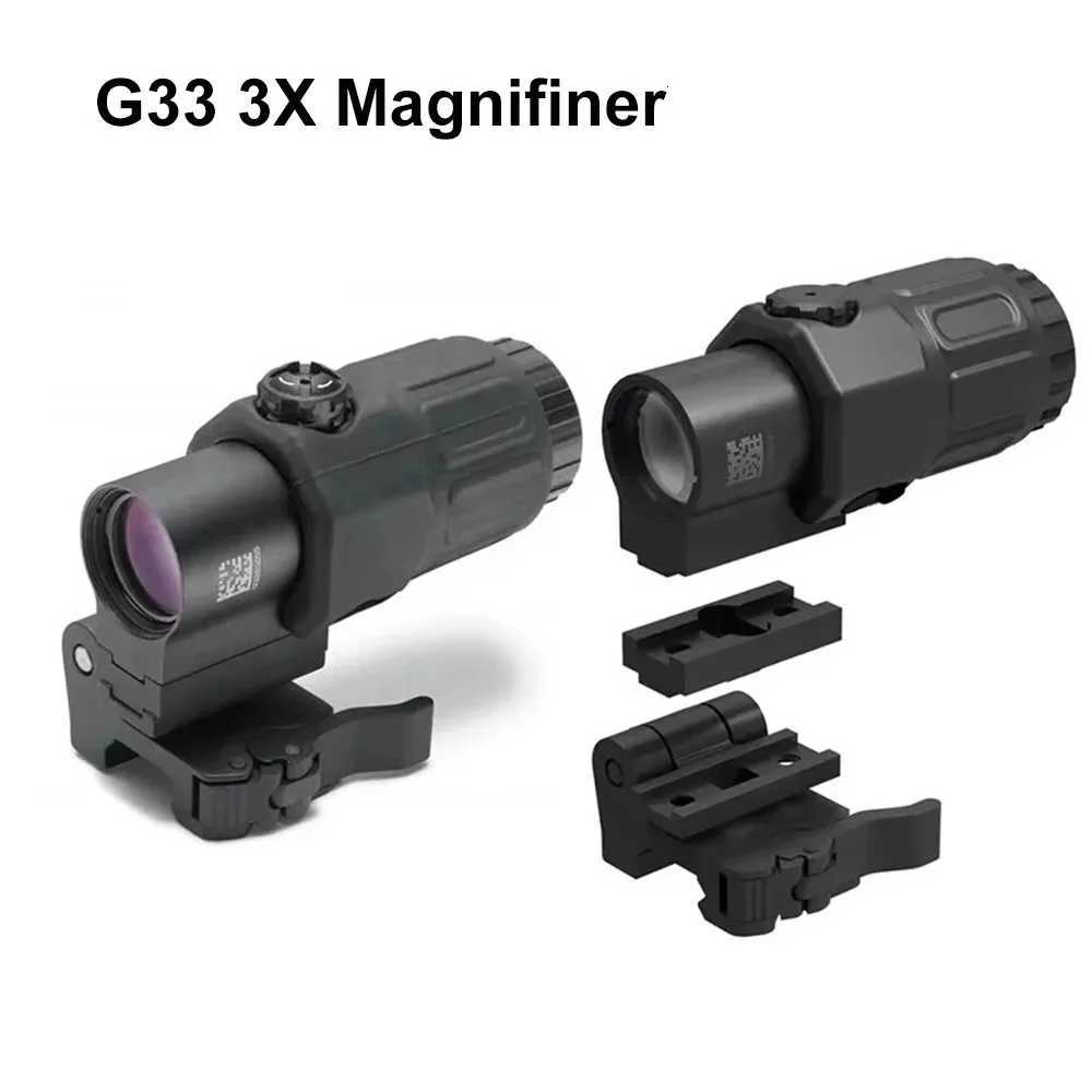 33 43 45 Sight Fixed 3X 5X Magnifier Scope With Switch to Side Quick Detachable QD Mount For Airsoft Hunting R250730
