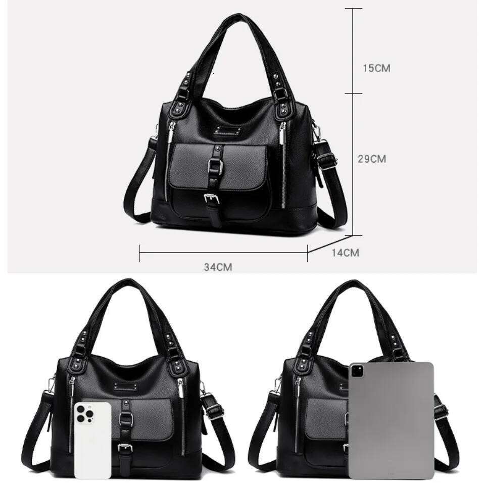 Luxury designer niche women's casual soft leather one shoulder crossbody handbag women's shopping bag front double zipper