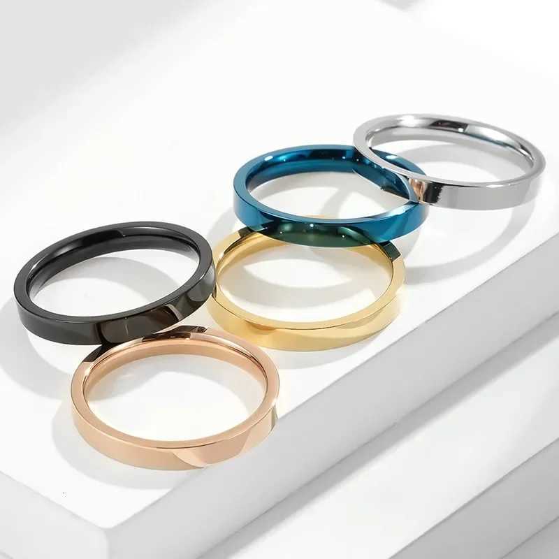 3mm Stainless Steel Stackable Ring Plain Wedding Band for Women Men Size 5-12 y250730