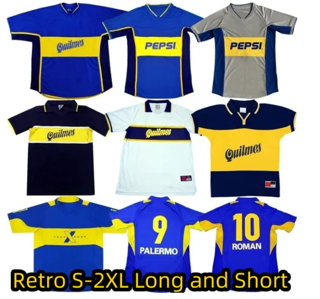 23 24 25 BOCA JUNIORS retro soccer jerseys MARADONA ROMAN 1981 1992 1994 1995 1996 97 98 2000 2001 2002 2003 2004 2005 2006 07 08 vintage football shirts